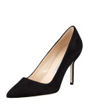 BB Suede 105mm Pump, Black