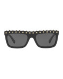 Soul Rockstud Flat-Top Monochromatic Sunglasses
