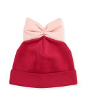 Knit Beanie w/ Nylon Bow