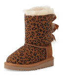 Toddler Bailey Leopard-Print Boot, Chestnut