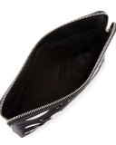 31 Minute Zip Cosmetics Bag, White/Black
