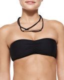 Kaella Bandeau Swim Top w/ Necklace