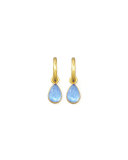 Cerulean Intaglio Teardrop Earring Pendants