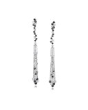 Tassel Moderne Long Diamond Earrings