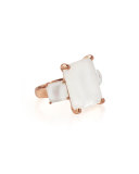 Rosé Rock Candy Three-Stone Ring in Doublet, Size 7