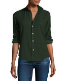 Barry Cotton Oxford Shirt, Emerald Green