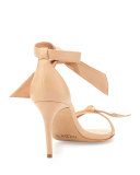 Leather Bow-Tie d'Orsay Sandal, Beige