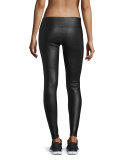 Coated Snake-Embossed Long Legging