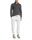 Drawstring Knit Spa Sweatpants, Fog