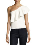 One-Shoulder Flounce Top