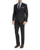 Johnstons Lennon Tonal-Grid Slim-Fit Basic Suit, Black