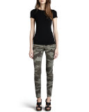 Casey Stretch Camo Low-Rise Super Skinny Pants