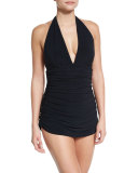 Yvonne Shirred Halter Swimdress