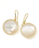 Rock Candy 18k Gold Lollipop Diamond Earrings, Mother-of-Pearl