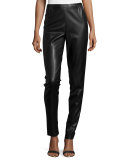 Modern Faux-Leather & Ponte Easy Leggings, Petite