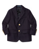 Lessona Wool Blazer, Navy, Size 2-4