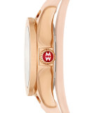 Cape Mini Topaz Watch w/ Double-Wrap Silicone Strap, Blush Pink