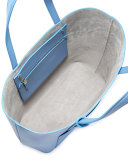 Panama North-South Zip Tote Bag, Light Blue