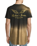 Metallic-Ombre Elongated Logo T-Shirt