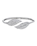 Pavé Diamond Double-Leaf Bangle