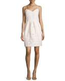 Quancie Sweetheart-Neck Dress, Nude Pink