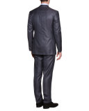 Tonal-Stripe Two-Piece Cashmere-Blend Suit, Gray