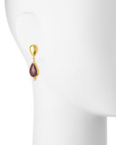 Empress Rose-Cut Ruby Earrings with Diamonds