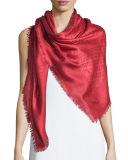 Viva Logo Printed Silk-Blend Shawl