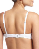 Look Embroidered Demi Bra, White 