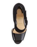 Haute Rettenue 140mm Red Sole Sandal, Black