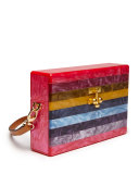 Small Striped Trunk Bag, Fuchsia Multi