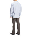 Striped Oxford Shirt, Light Blue