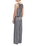 Jones High-Rise Striped Wide-Leg Trousers