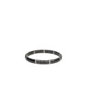 Pura Black Ceramic Stretch Bracelet with Diamonds