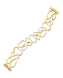 Murano 18k Brushed Gold & Diamond Bracelet