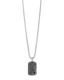Small Dog Tag Necklace with Chalcedony Stone