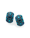925 Rock Candy Wonderland Cluster Omega Earrings in Frost