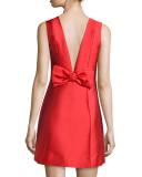 sleeveless bow-back fit-and-flare dress