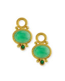 Oval Chrysoprase Earring Pendants
