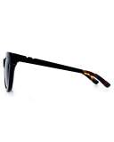 Pools and Palms Notched Square Sunglasses, Black