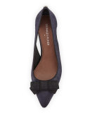 Dova Cutout Bow Kitten-Heel Pump