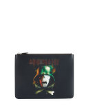 Army Skull Large Leather Pouch
