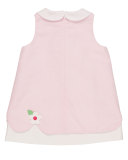 Sleeveless Striped Collared Ottoman Dress, Pink, Size 2-6X