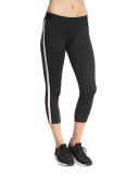Exerciser Capri Leggings, Black/Blush