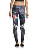 Graphic Printed Sport Leggings, Tiger Lily