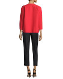 Mariska Boxy Topper Jacket, Red