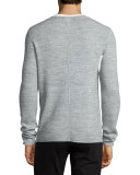 Thermal Long-Sleeve Crewneck T-Shirt, Heather Mist