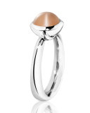 Small Bouton Brown Moonstone Cabochon Ring, Size 7/54