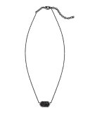 Elisa Iridescent Druzy Necklace, Black