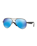 Aviator Sunglasses with Mirrored Lenses